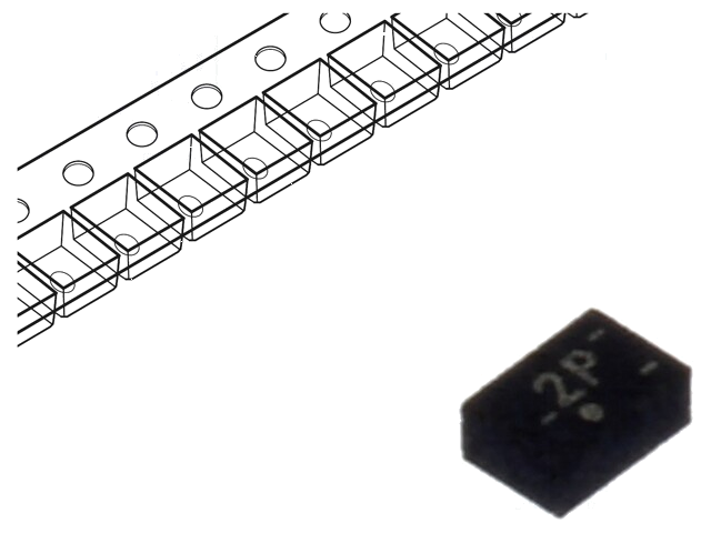 Diode: TVS netwerk; Ubr: 6V; eenrichtings-; SON6; Ch: 4 Diode: TVS netwerk; Ubr: 6V; eenrichtings-; SON6; Ch: 4